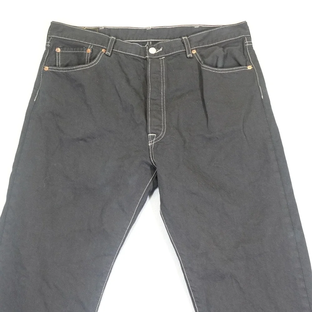 Levi's 501 Jeans Mens 38x32 Black Original Fit Straight Leg Denim